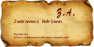 Zadravecz Adrienn névjegykártya